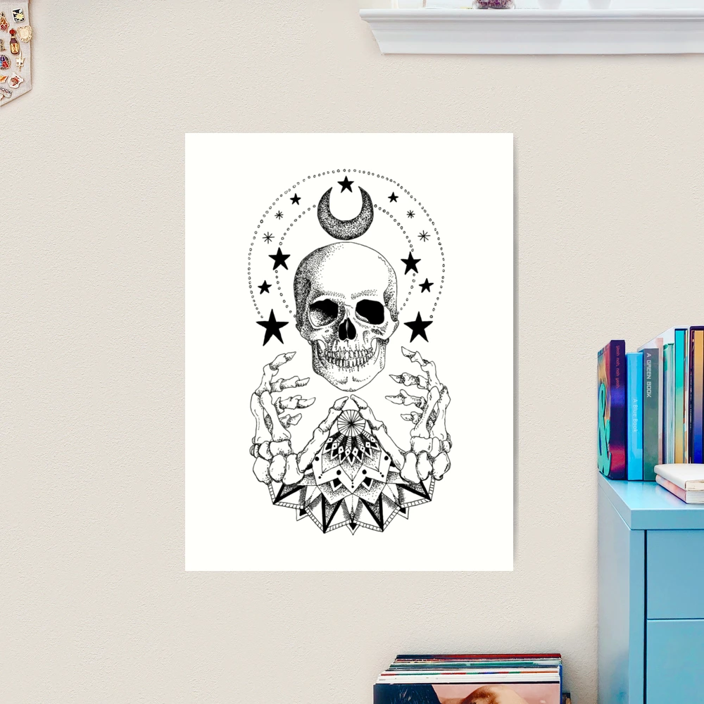オリジナル絵画　スカル 死者の日、ゼンタングルシュガースカル。ベクトル大人の塗り絵