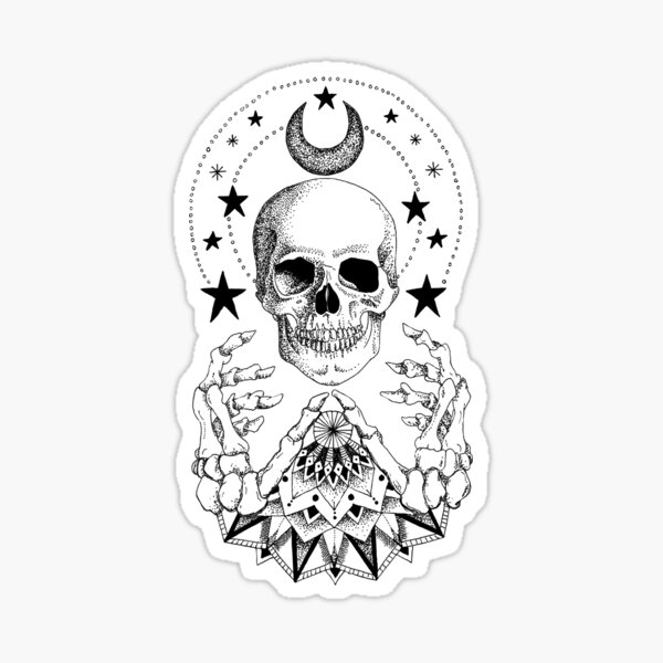 Power Skull Mandala Sticker