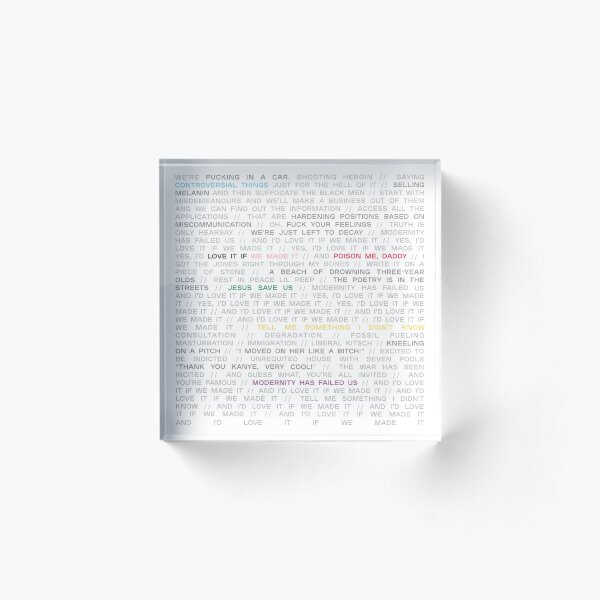 love it if we made it / a brief inquiry into online relationships - the 1975 Acrylic Block