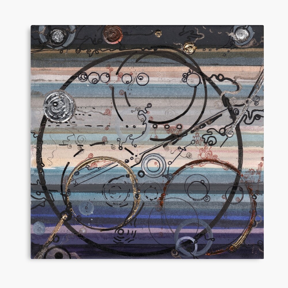 Space race ink on paper Canvas Print