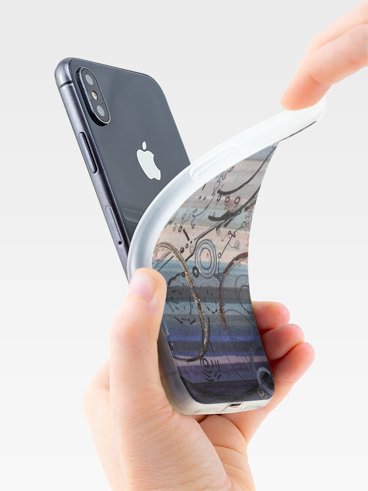 Alternate view of Space race ink on paper iPhone Case & Cover