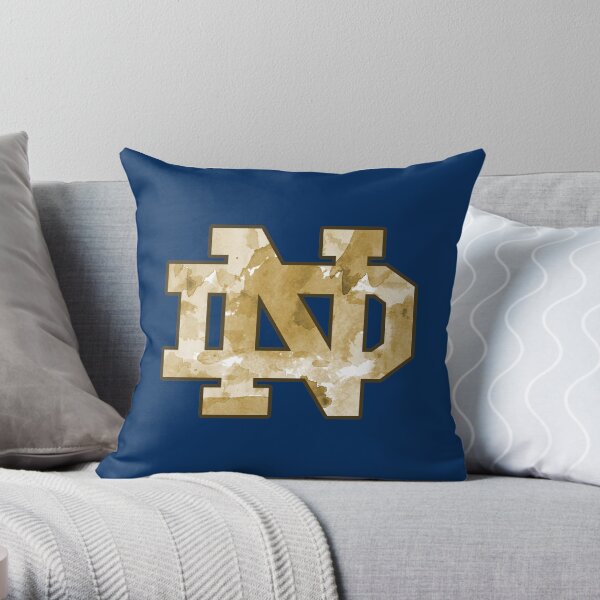 Notre Dame Gold Watercolor Throw Pillow