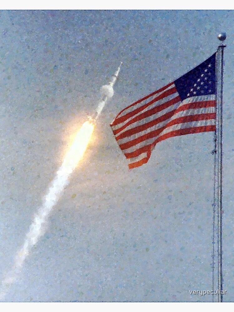 "Lift Off - Apollo 11 Artwork / Digital Painting" Art Print for Sale by