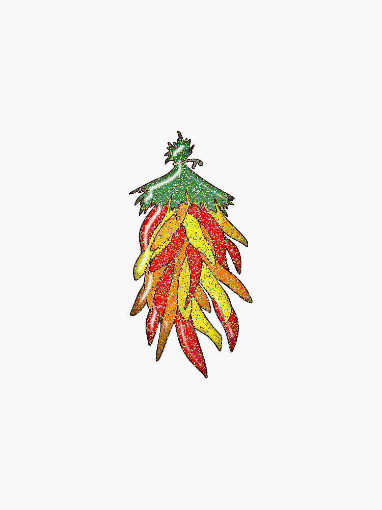 “Bright, colorful chili ristra” Sticker by anunusualwoman | Redbubble