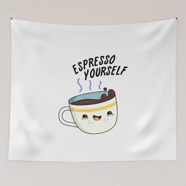 Item preview, Espresso Yourself Funny Coffee Puns  designed and sold by punnybone.