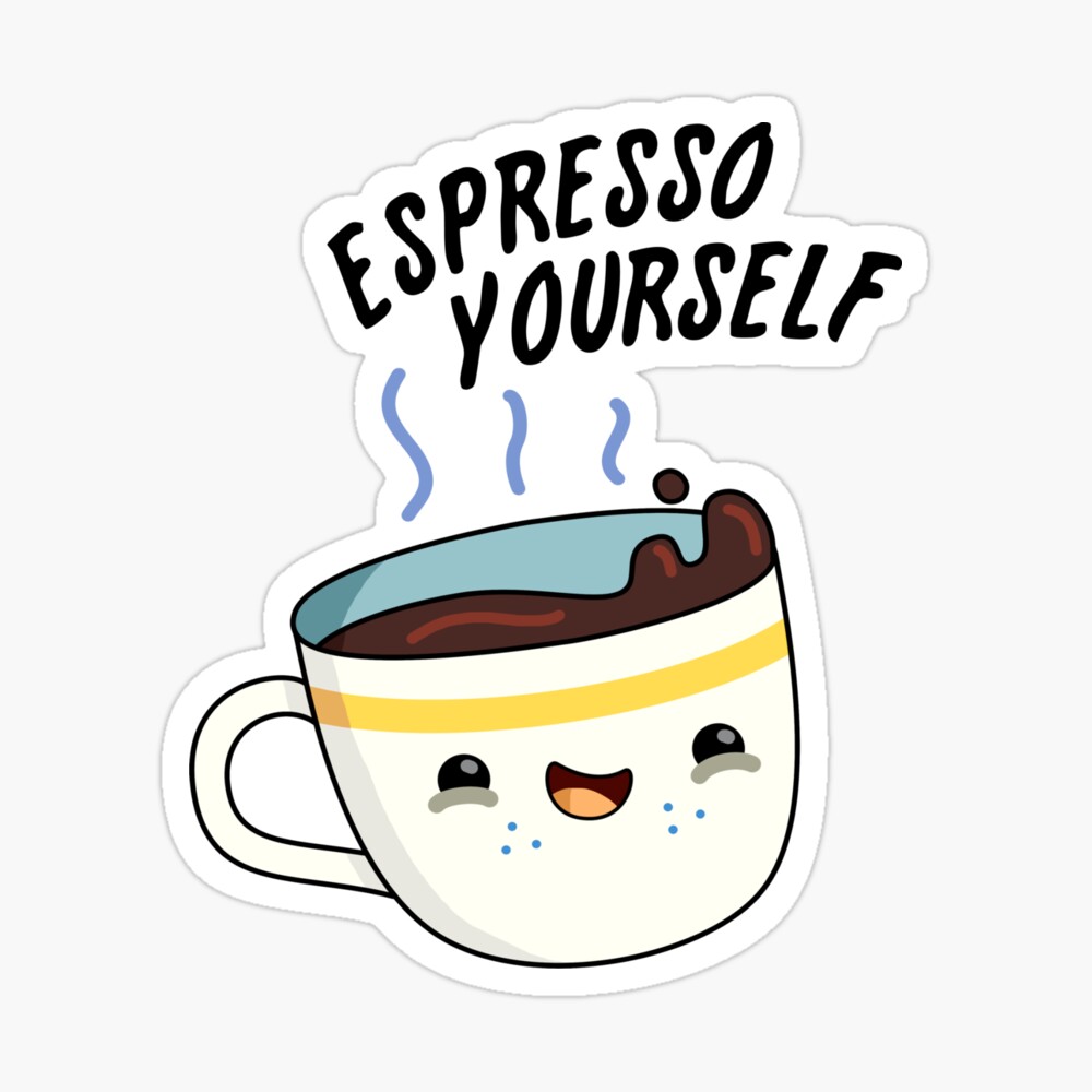 Espresso Yourself Funny Espresso Pun' Enamel Mug