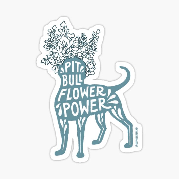 Item preview, Pit Bull Flower Power II designed and sold by SophieGamand.