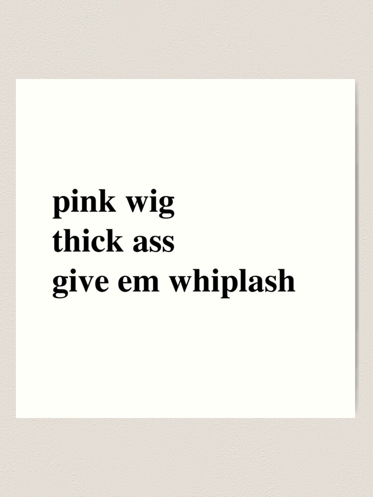 Pink wig whiplash hotsell