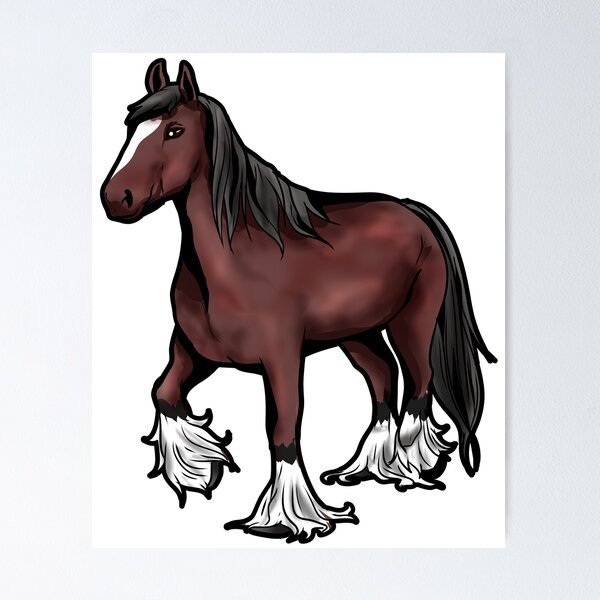 Item preview, Clydesdale horse horseriding riding present gift designed and sold by Moonpie90.