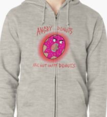 Angry Donuts Zipped Hoodie