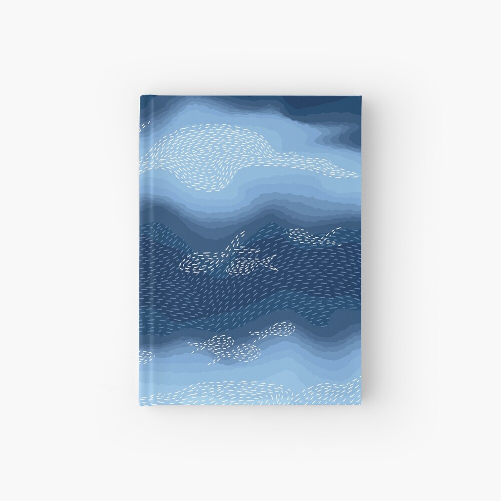 Sea - Fish in the blue Hardcover Journal