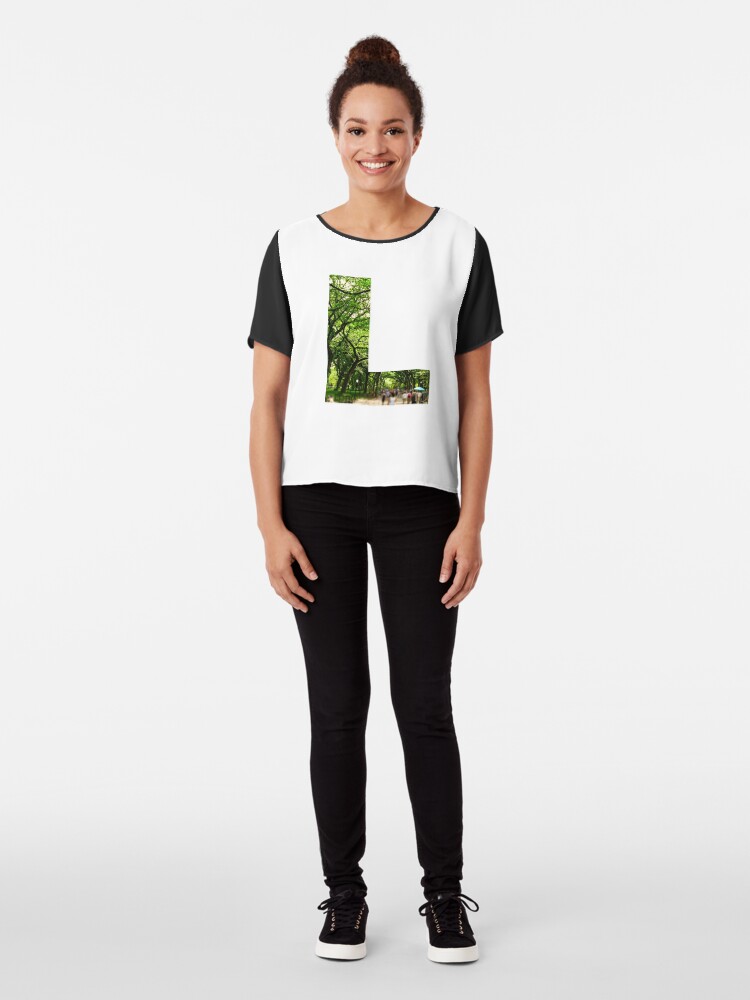 Alternate view of Central Park - Letter "L" Chiffon Top