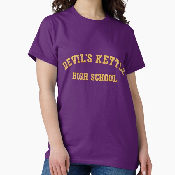 Vista previa del artículo con la obra «Escuela Secundaria Devil's Kettle», diseñado y vendido por hadesfirst.