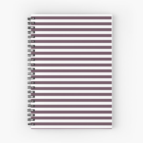 Item preview, Eggplant Violet and White Horizontal Stripes designed and sold by ColorPatterns.