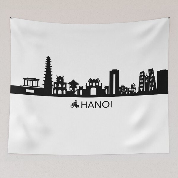 Item preview, Hanoi Vietnam Skyline Art designed and sold by Elenia Design.