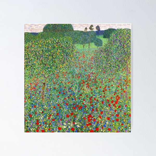 Item preview, Gustav Klimt - Poppy Field 1907 designed and sold by DejaVuStudio.