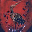 #Heron, #bird, #painting, #art, #colorimage, #clothing, # ancient, #spirituality by znamenski