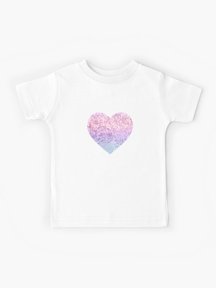 Unicorn Heart Glitter T-shirt For Girls