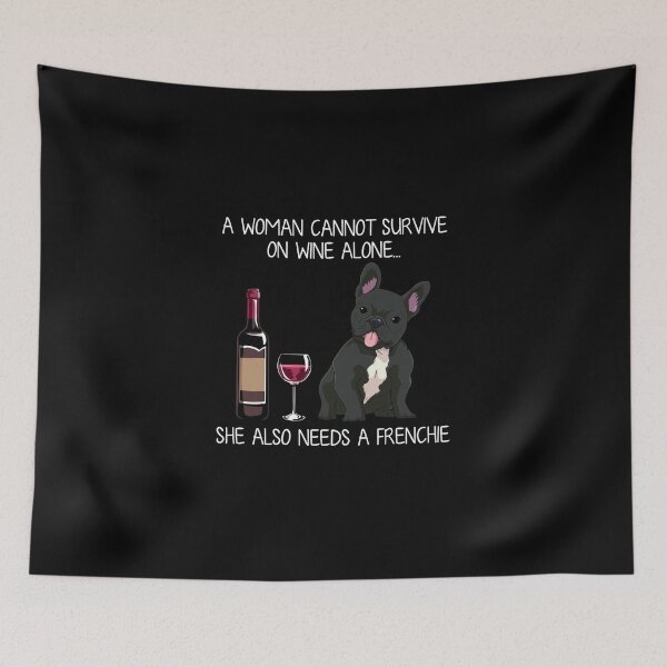 Item preview, Frenchie and wine Funny Dog designed and sold by TeeDoozy.