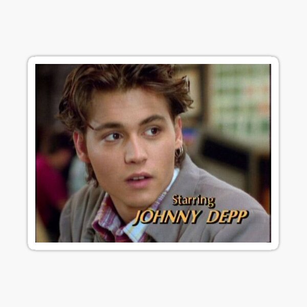 Starring Johnny Depp Sticker