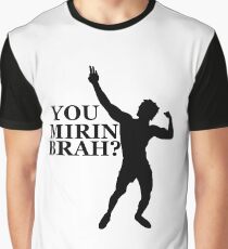 Zyzz You Mirin Brah? Black Graphic T-Shirt