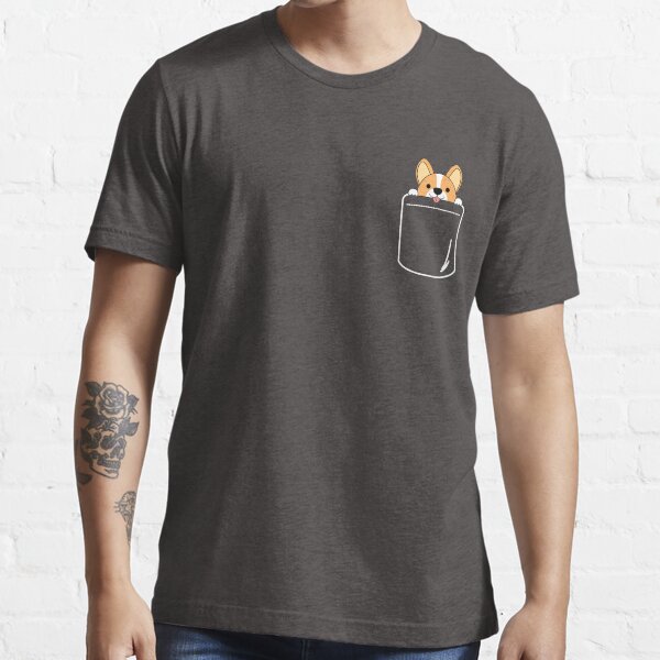 Smiling Corgi In Pocket Essential T-Shirt