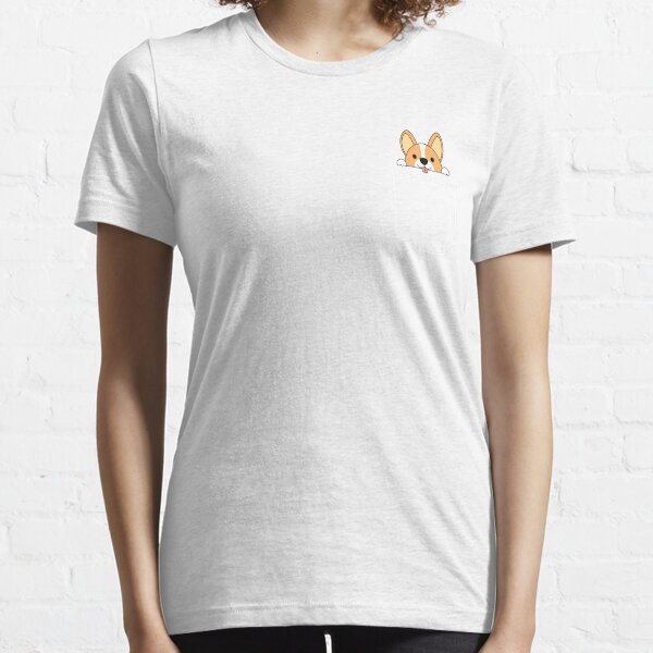 Smiling Corgi In Pocket Essential T-Shirt