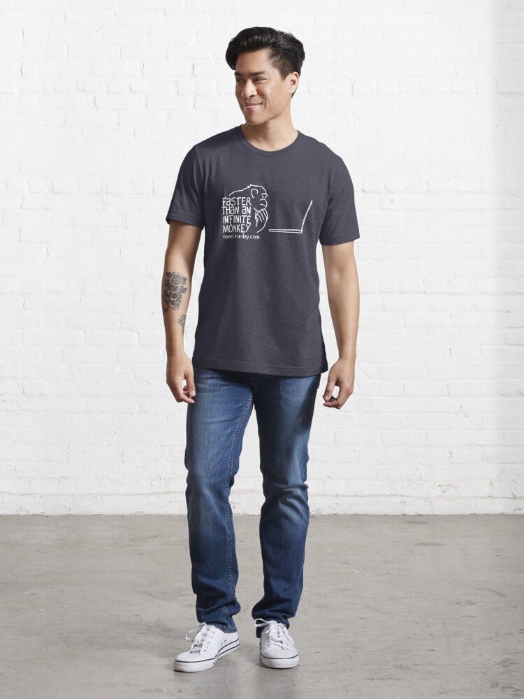 Alternate view of Faster Than An Infinite Monkey Essential T-Shirt