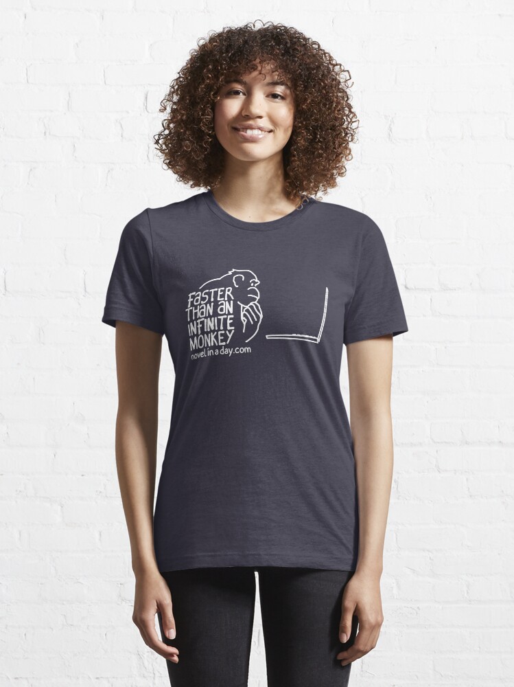 Alternate view of Faster Than An Infinite Monkey Essential T-Shirt