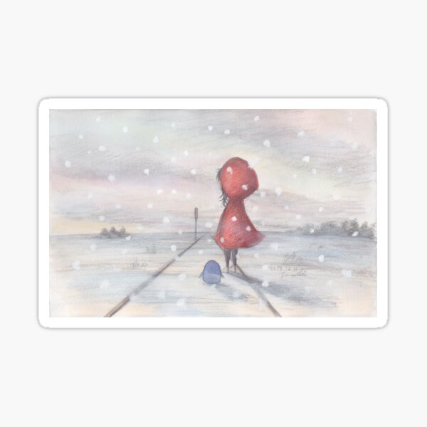 White road Sticker