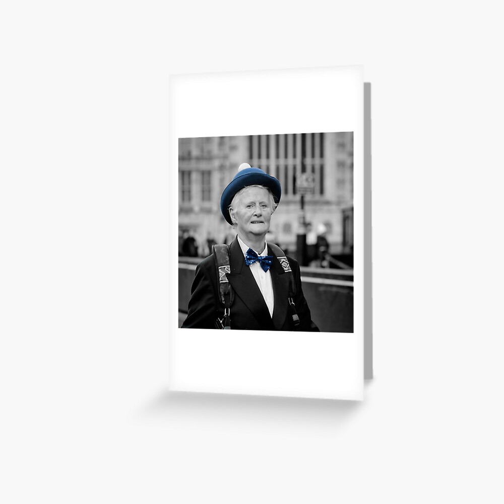 Lady in Blue Hat Greeting Card