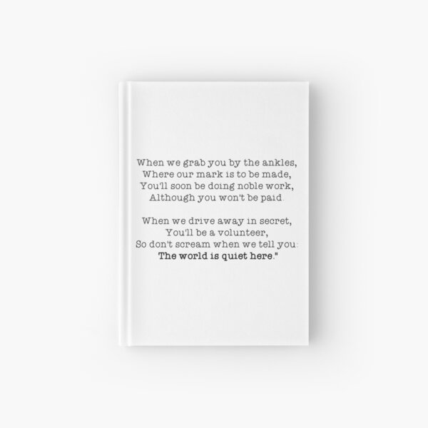 Item preview, The world is quiet here - Asoue designed and sold by TheQuirkySide.