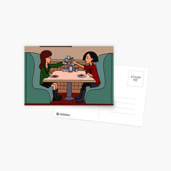 daria and jane pizza time Postcard