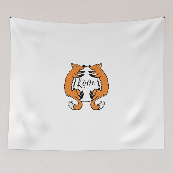 Item preview, Fox love couple designed and sold by PaperStorm.