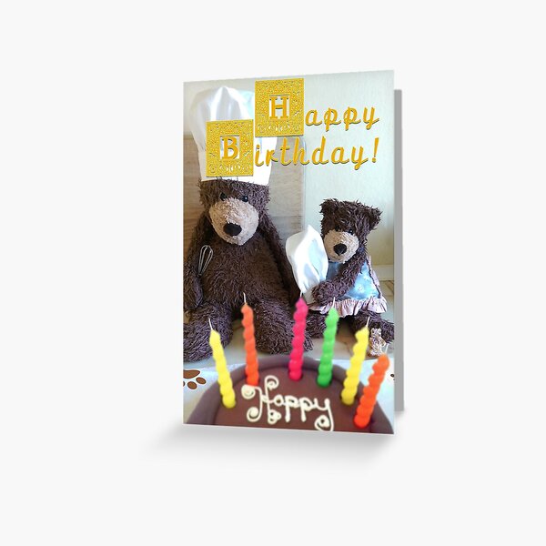 Happy Birthday Bears Greeting Card