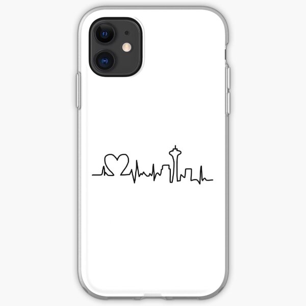 Heart Beat Skyline iPhone Soft Case