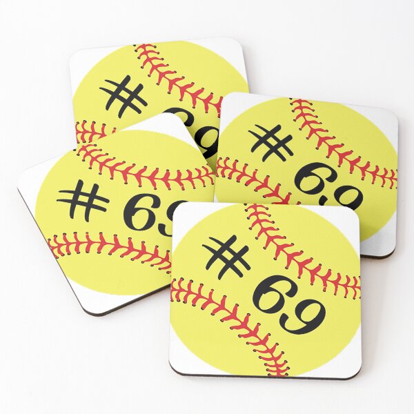 Item preview, Softball Player Jersey No 69 Back Number #69 Ball Sport Sticker Gift designed and sold by theshirtinator.