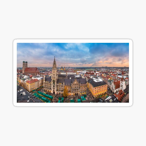 Artikel-Vorschau von Wintersonnenuntergang in München, designt und verkauft von Mapics.