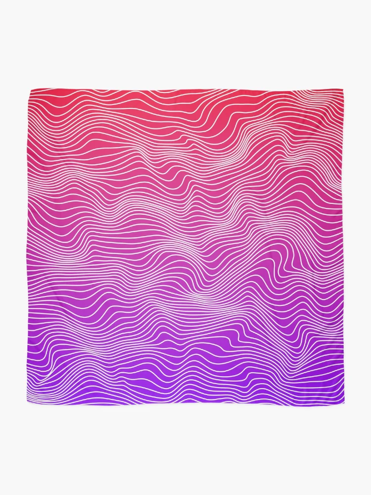 Thumbnail 2 of 3, Scarf, Abstract lines 2 designed and sold by Hibra-R.