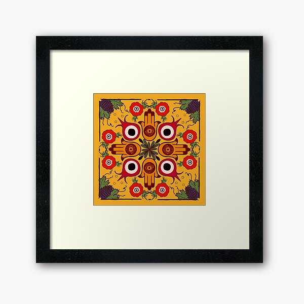 Bounty of Palestine- yellow Framed Art Print