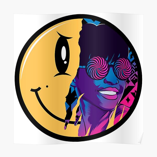 "Happy Acid Girl" Poster for Sale by Alexeev Redbubble