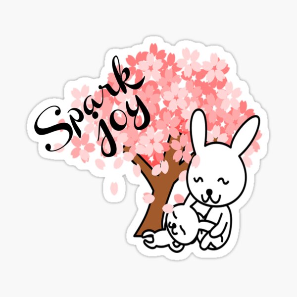 Item preview, Spark Joy Tidying Japanese Cat Cherry Blossom designed and sold by Discofunkster.