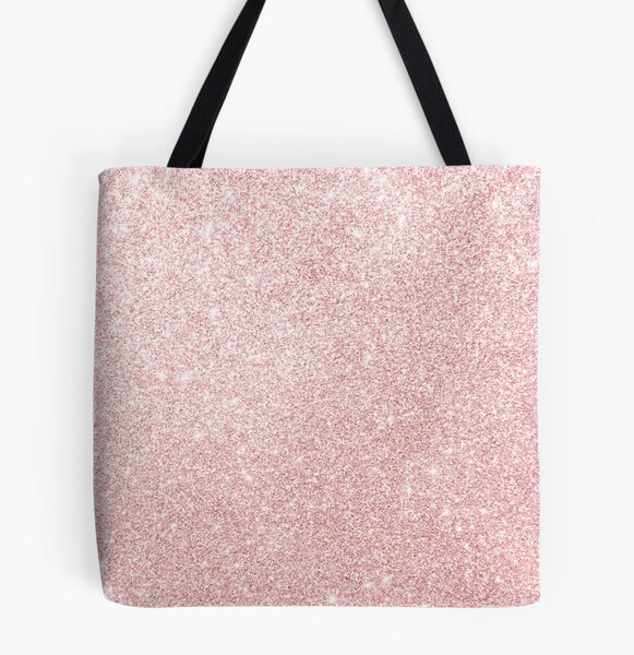 Rose gold glitter deals tote bag