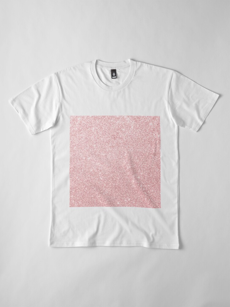 Rose Gold Pink Glitter Sparkle  Premium T-Shirt for Sale by ColorFlowArt