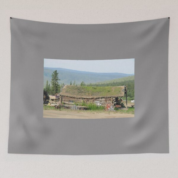 Item preview, Old Alaskan Cabin with Sod Roof designed and sold by 2CrabbySisters.