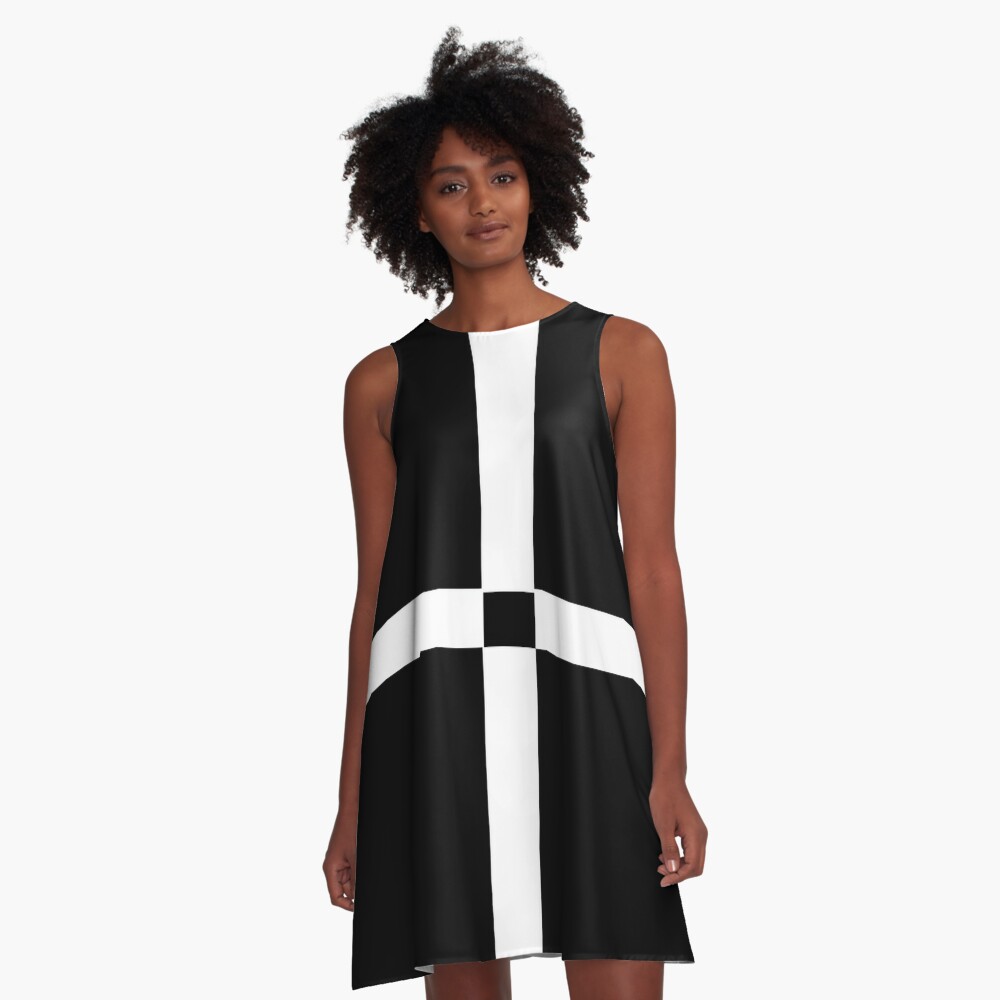 black and white mod dress