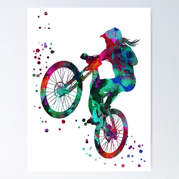 Item preview, Mountain biking, mountain bike, sport, designed and sold by Rosaliartbook.