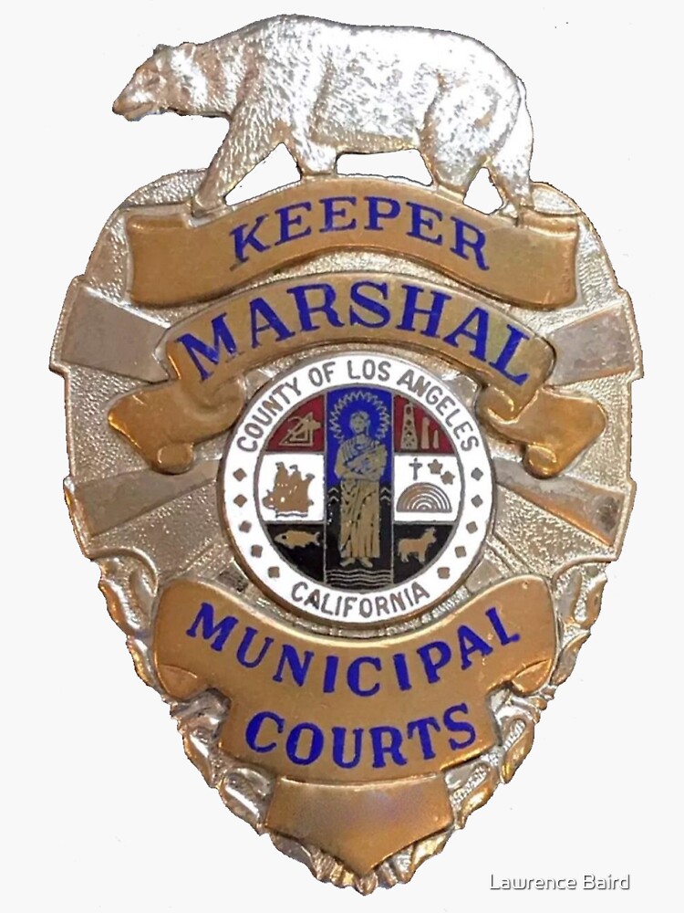 "Los Angeles Marshal Keeper" Sticker for Sale by lawrencebaird Redbubble