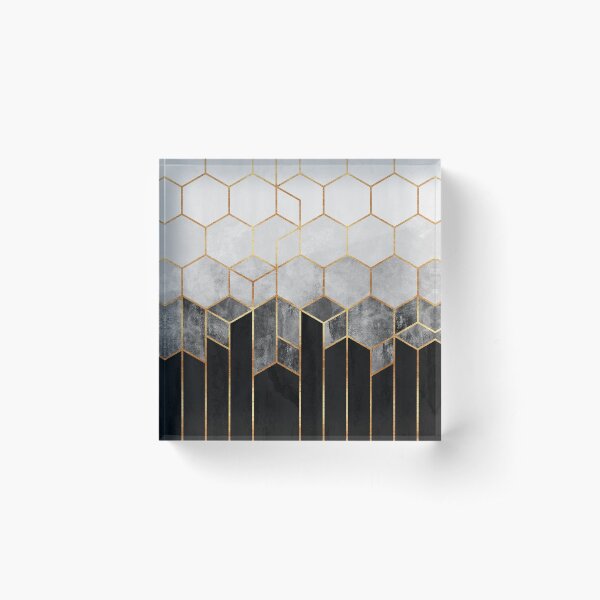 Item preview, Charcoal Hexagons designed and sold by Elisabeth Fredriksson.