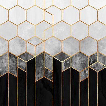 Artwork thumbnail, Charcoal Hexagons by foto-ella